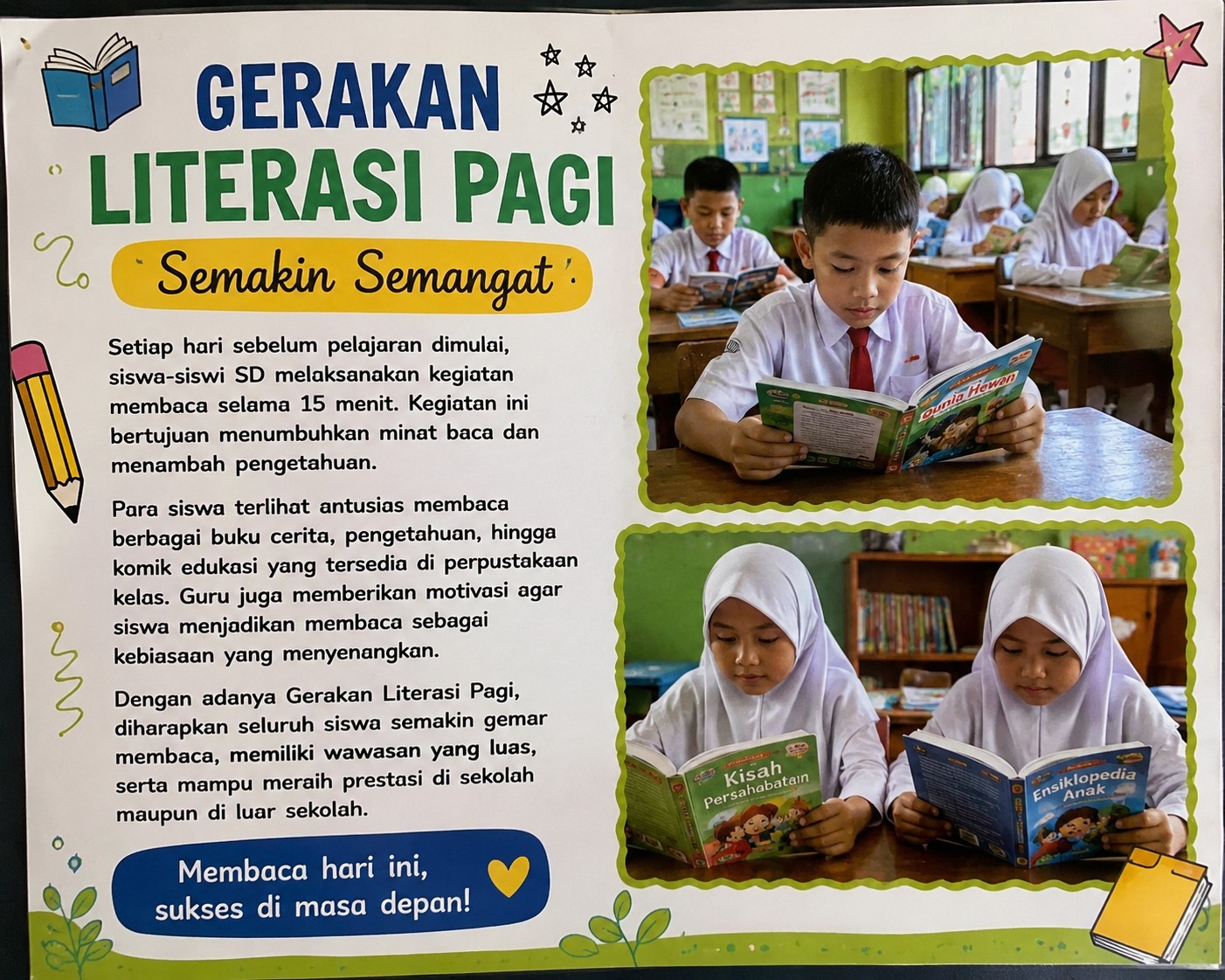 Gerakan Literasi Pagi Semakin Semangat